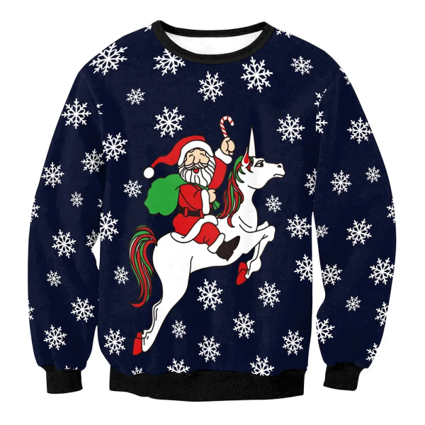 Ugly Christmas Genser Menn Dame Gensere 3D Morsom Søt trykt Julefest Julebursdag Gensere Unisex Gensere Topper style 23 M