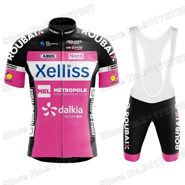 2021 Xelliss Team Pyöräilypaita Set Pyöräilyvaatteet Miesten Maantiepyöräpuku Polkupyörän ruokalappu shortsit MTB Maillot Ropa Ciclismo 1 XL