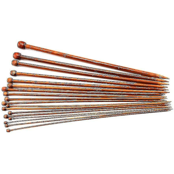 Bambustickor Set Enkelspetsiga Karboniserade 2mm-10mm 36st