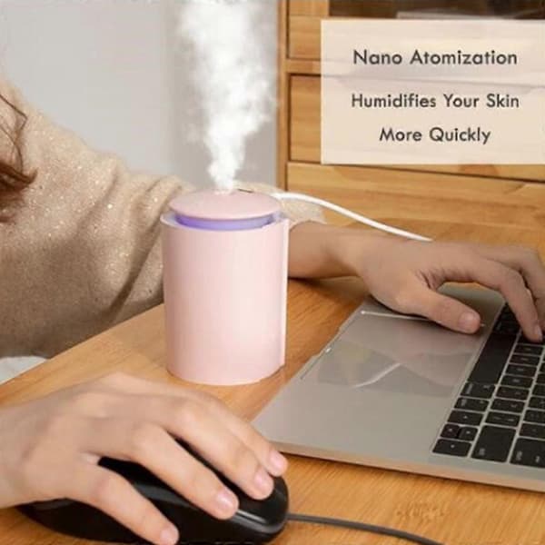 USB Eterisk Oljediffuser Luftfuktare 260ml Tank för Sovrum
