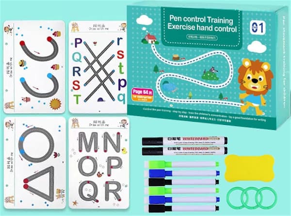 Scribblesmart Arbejdsbog, Scribblesmart Arbejdsbog: Hurtigstart unge hjerner, Små nysgerrige hjerner Scribblesmart, Scribblesmart Arbejdsbog Håndskriftøvelse Level 1