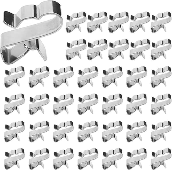 100 stk. Solpanel Kabelclips Rustfrit Stål Ingen Boring, 22,5*6,2mm