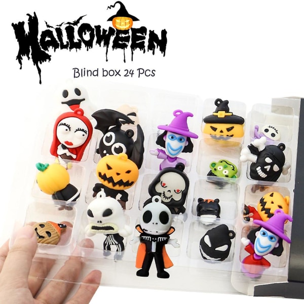 Adventskalender 2023 Hot Selling 24 Gothic Horror Atmosphere Calendar Blind Box Halloween Advent Countdown Calendar Blind Box style 4