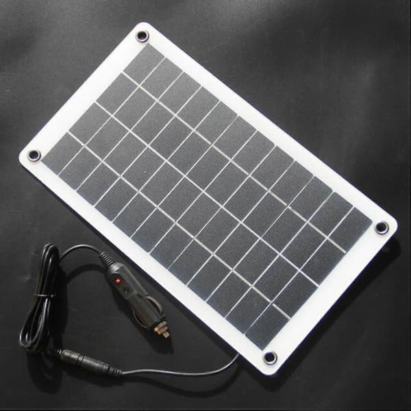 Flexibel Solpanel 10W Paneler Solceller Cellmodul DC för Bil Yacht Ljus Husbil 12V Utomhusladdare