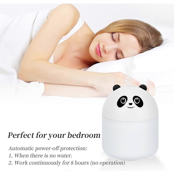 Syv farve LED CUB luftfugter hjem USB plug-in lille natlampe Skrivebord støjsvag luftrenser aromaterapi maskine