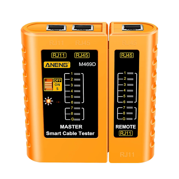 ANENG M469D Nettverkskabeltester Paringsinstrument for RJ11 RJ45 Telefonlinjer med LED-indikator