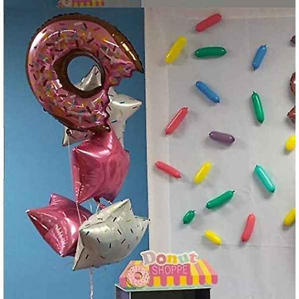 Stor Donut Folieballonger Stor Mylar Smultringballong Gigantisk For Bursdagsfest Dekorasjoner Utstyr Baby Shower Donut Time
