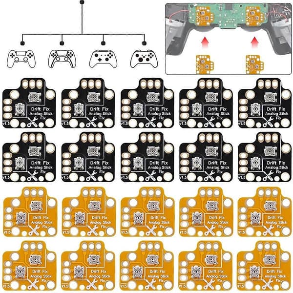 10 stk. Gamepad Joystick Drift Reparationskort Controller Analog Thumb Stick Drift Fix Mod til //X,B