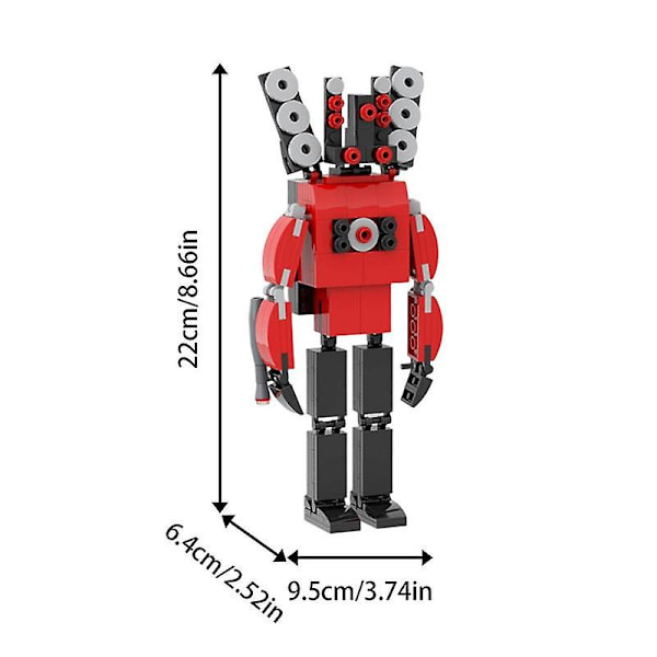 Skibidi Toalett Action Figur Building Block Kit Monitor Man Blocks Modeller Byggleksaker Skibidi Toalett Modell Kid Collection Present monitor man