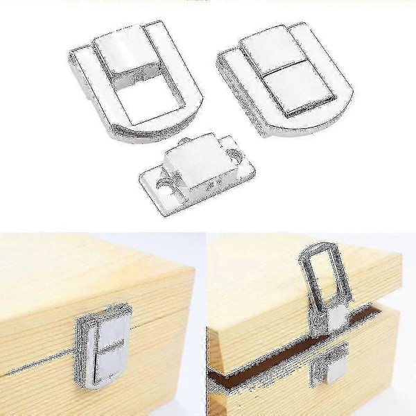 10 stk. smykkeskrin låse lukning kasselåse kasselås lås toggle lås låse til skab, kasse, skuffe, garderobe, lås haspe