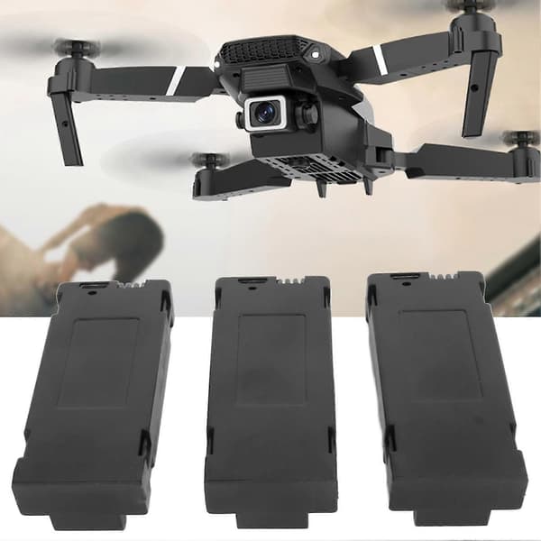 3 STK Drone Lithium Batteri 1800MAH 3.7V Genopladeligt Quadcopter Drone Batteri Passer til E88 E88Pro E100 E99 K3 K6 E89 P1 P4 P5