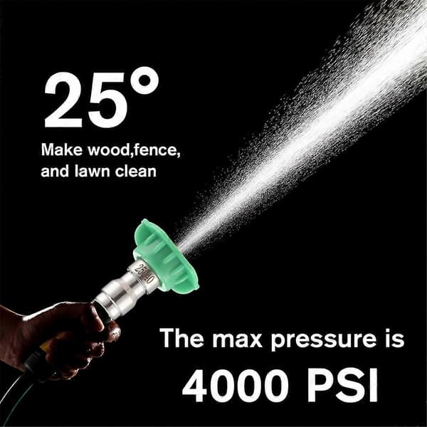 10-pack 1/4 tum Munstycksspetsar Snabbkoppling Högtryckstvätt Munstycken Spray
