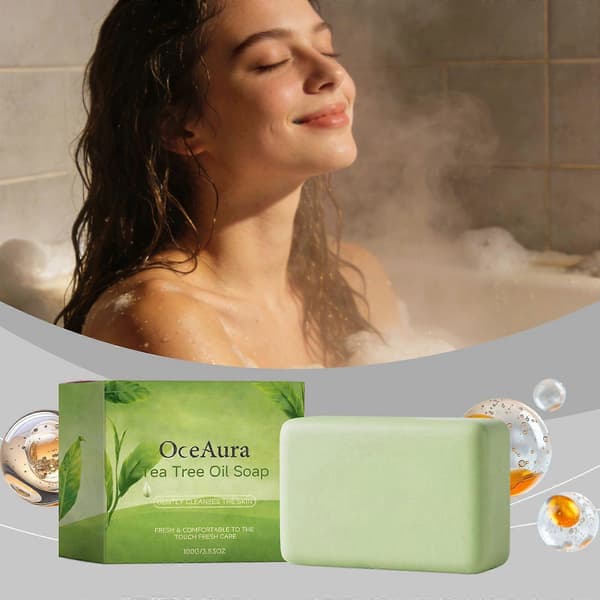 Tea Tree Oil Sæbe, Mild Rensebar til Krop og Ansigt, 100g 3PCS