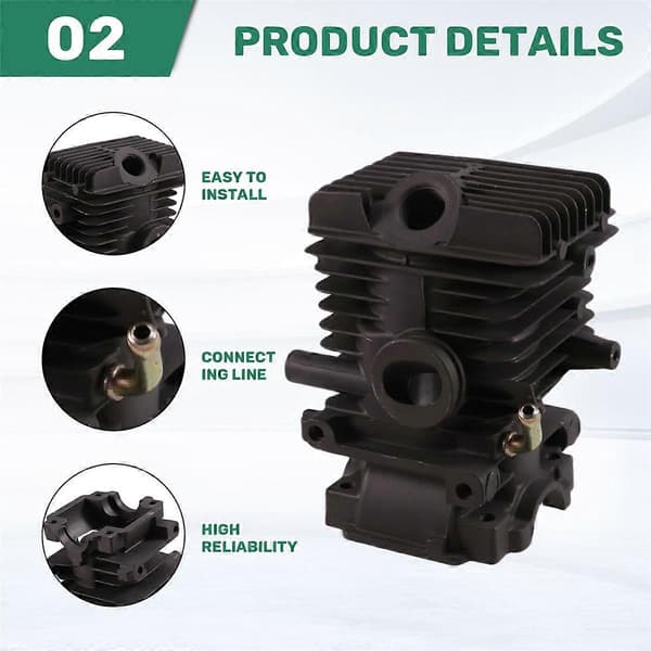 Cylinder Stempel Kit til MS192 MS192T MS192TC MS192TC-E MS192TC-E Z MS192T-Z Cylinder Motorsav Tilbehør