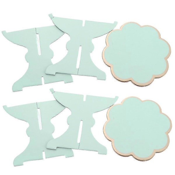 2 Stycken Bröllops Cupcake Ställ Dessert Display Tallrik Tårtställ för Baby Shower Fester