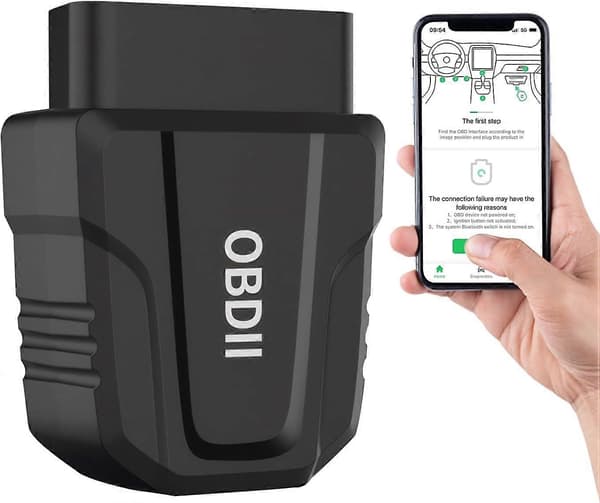 Bluetooth OBD2 Scanner Bil Diagnosticeringsværktøj Bilkode Læser til iOS og Android Bluetooth 5.4 Trådløs OBD2 Scanner Diagnosticeringsværktøj