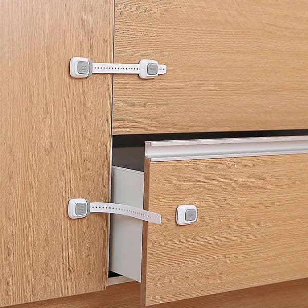 Uppgraderade Möbelfästen utan Borrning, Tippskydd för Barnsäkerhet (4-pack)