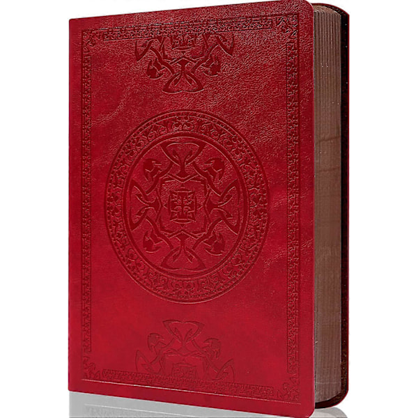Læder Vintage Journal til Mænd Blødt Omslag 256 Linjerede Sider Notesbog 180 Graders Flad til Skrivning Rejsedagbog, 5.7'' X 8.3'', Sort