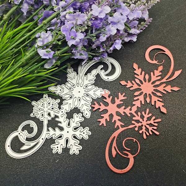 Jul Snöflinga Metall Stansar Jul Inbjudningskort Tillverkningsmaterial