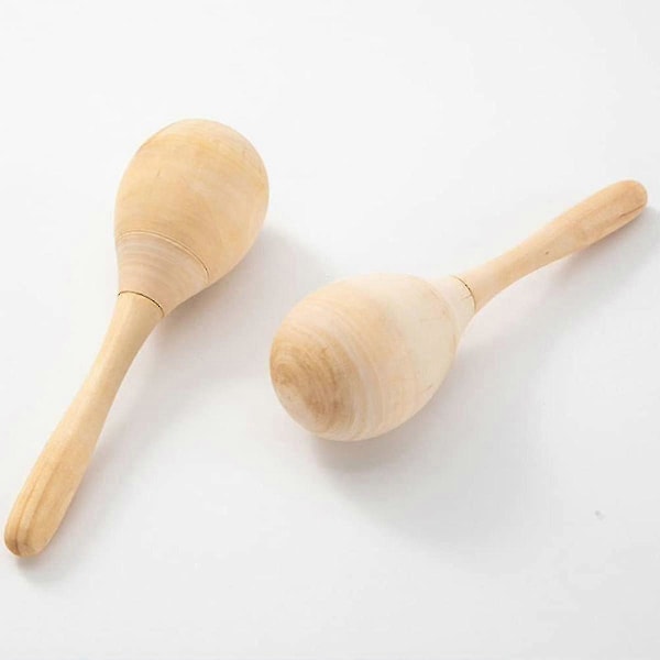 10 stk. Maracas Håndpercussion Rasler DIY Træ Maracas Med Skarp Blæselyd Til Musikfestfavoriser