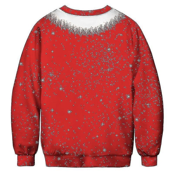 Unisex juletrøje 3d trykt sjov sweater sweater Size B L