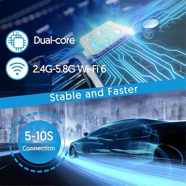 Understøtter Wifi6 Ny Adapter Carplay Android Auto Boks Dongle til Kablet til Trådløs Egnet til De Fleste Bi