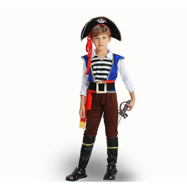 Eurooppalainen ja amerikkalainen Halloween-hahmojen jäljitelmä juhlarekvisiitta asu Cosplay Pirates of the Caribbean Napoleon Little Pirate korkealaatuinen XL