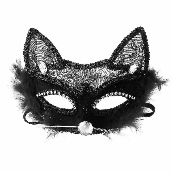Sexy blonder Black Cat Eye Mask For Fancy Dress Christmas