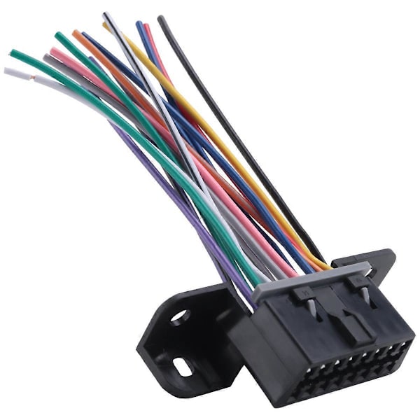 Full 16 Pin J1962F OBD2 Hunn til Hann DIY Fast Ledningsnett Adapter Koblingsplugg Dash Port Kabel