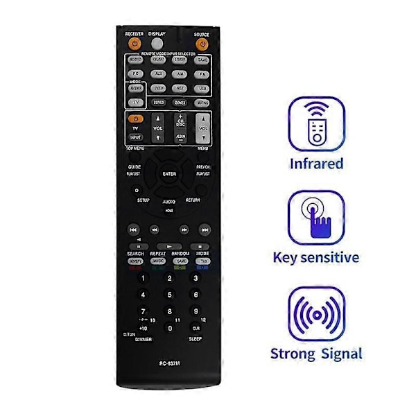 RC837M Ersättningsfjärrkontroll för AV-receiver TX-NR616 TXNR616 Fjärrkontroll