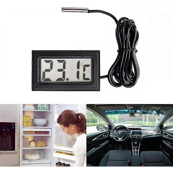 Digitalt LCD Termometer Temperaturmåler Probe Sensor Område -50 Celsius C Til +110 Celsius