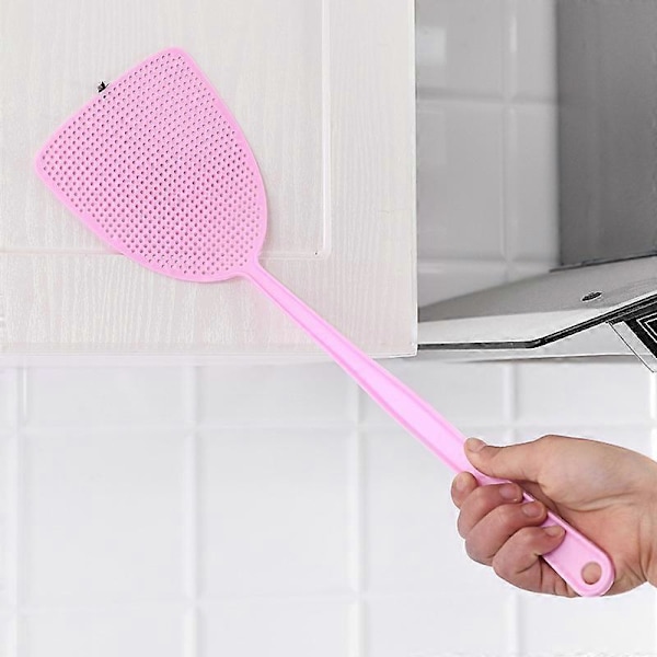 2 Stycken Flugsmällor Plast Flugsmällor Portabla Färgglada Flugsmällor, Flugsmälla Bra För Skadedjursbekämpning, Myggskydd, Flugskydd (Rosa)