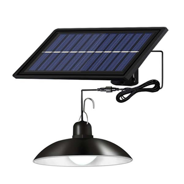 Solcellsdriven LED Taklampa Dimbar Utebelysning Veranda Ljuskrona Delad Solcellslampa Hängande La