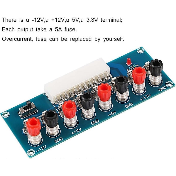 2 stk. 24-pins ATX Benchtop Adapter Strømforsyningskort Computer ATX Strømforsyning