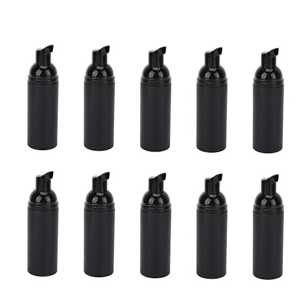 10 stk. 50 ml Bærbar Skumflaske med Stor Kaliber og Trykknap - Genanvendelig Rejsedispenser