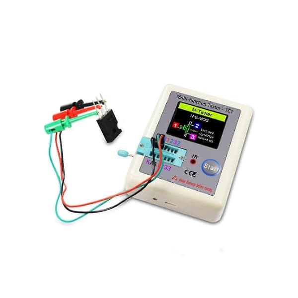 Lcr-tc1 Tc1 Display Multifunktionel Tft Baggrundslys Transistor Tester til Diode Triode Kondensator Modstand