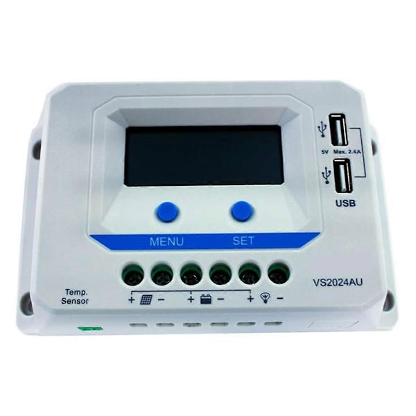 20A PWM Solar Opladningsregulator Auto Identificer Batterispænding 12V 24V Maks. PV Input 50V