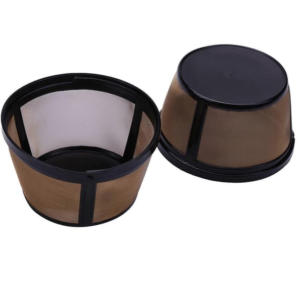 Genanvendeligt 4-kops kurv-erstatningskaffefilter - Til permanent kaffefilter til maskine og brygger (2
