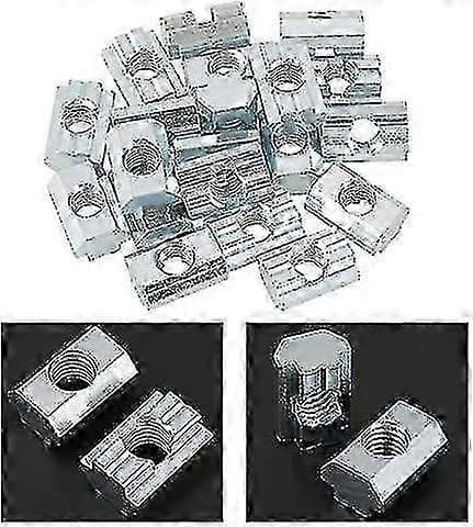 20 st Standard Glidmutter För Aluminiumprofiltillbehör (T-mutter Typ 40 M8)