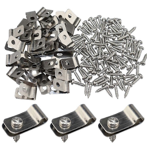 Trådhegnsklemmer, 100 stk. Hegnstråd Aluminium til 12-16 Gauge Svejsede Tråde til Træ, Metal eller Vinyl