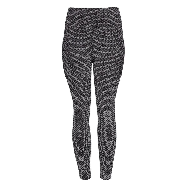 Tflycq Womens Stretch Yoga Leggings Fitness Löpgym Sport Full Längd Active Pants Black S