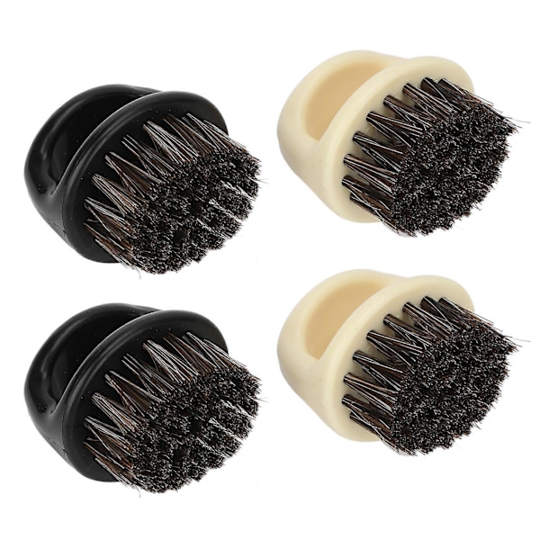 Knuckleborste för skägg- och mustaschstyling - 4-pack med mjuka borststrån för män