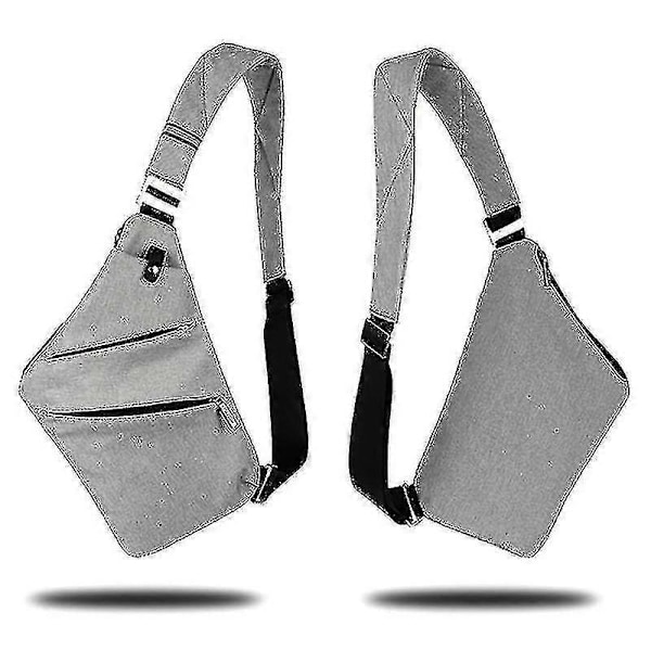 Miesten Crossbody Sling -laukku vedenpitävä olkalaukku rintareppu varkaudenestolaukku vyölaukku