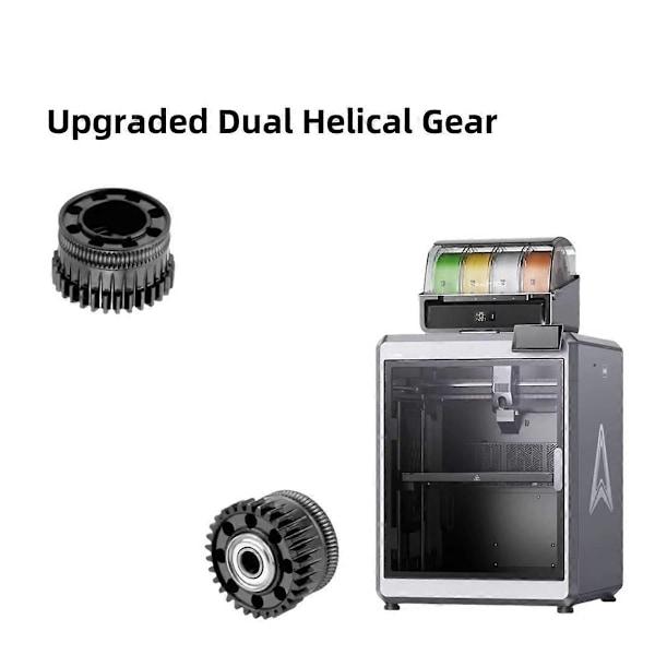 2 Set EXtruder Gear Kit för K2 Plus Helt Metall Filament Drivväxel Nickelpläterad Beläggning Hög Hårdhet W