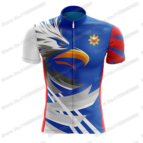 2023 Filippiinit Pyöräilyneulesetti Kesä Pilipinas Pyöräilyvaatteet Set Maantiepyöräpaita Puku Pyörälappu shortsit MTB Urheiluvaatteet 16 XL