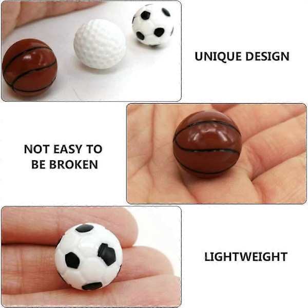 10 st Harts Sport Fotboll Dockhus Fotboll Mini Basketboll Set Dockhus Miniatyr Tillbehör Fairy Garden Figurin (Mini Basketboll och Baseboll)