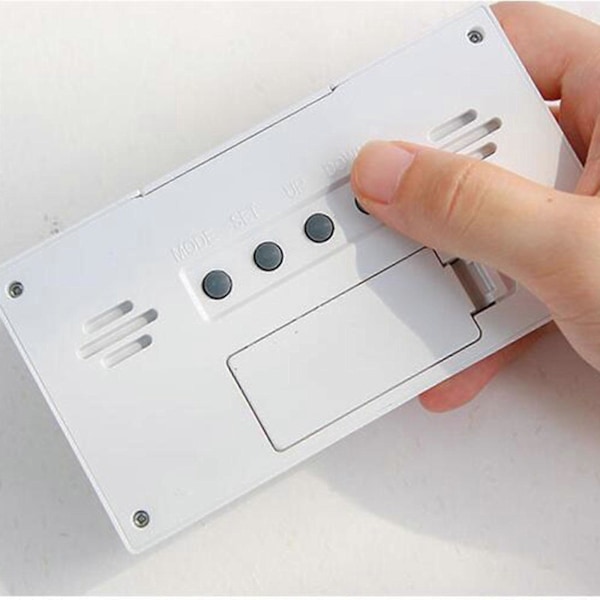 Väckarklocka LCD-display Elektronisk väckarklocka för nattduksbord sängbord kontor