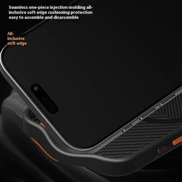För iPhone 16 Pro Max Fodral Texturerad TPU PC Telefon Baksida Anti Fingeravtryck Stötsäker Multicolor Grey