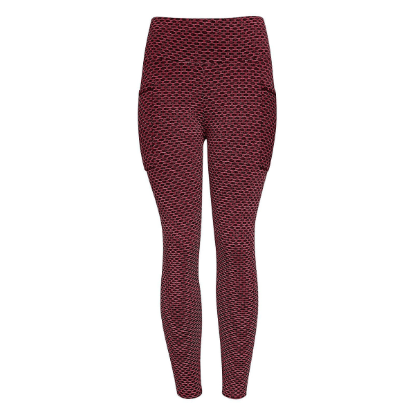 Tflycq Womens Stretch Yoga Leggings Fitness Löpgym Sport Full Längd Active Pants Red XL