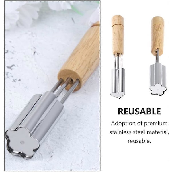 2 stk. Håndpres Cookie Stempler Kagepresse Stempler Form til Presse Stempel Fondant Kiks Cookie Kageforme